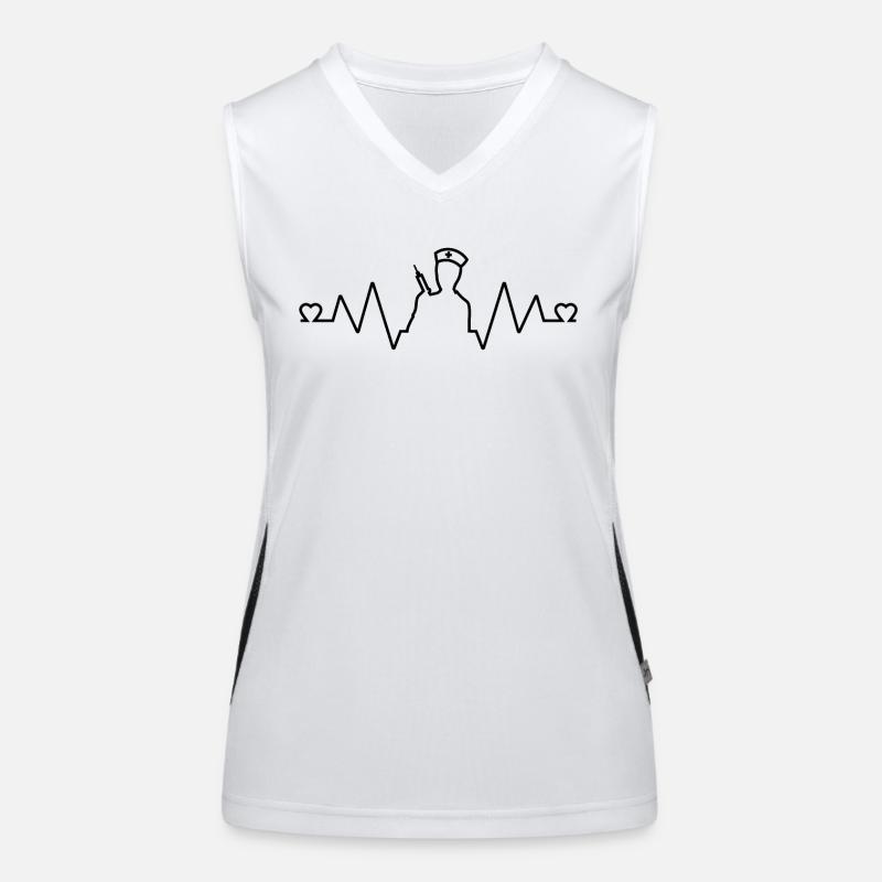 Herzfrequenz-Stille Funktionelles Kontrast-Tank Top für Frauen