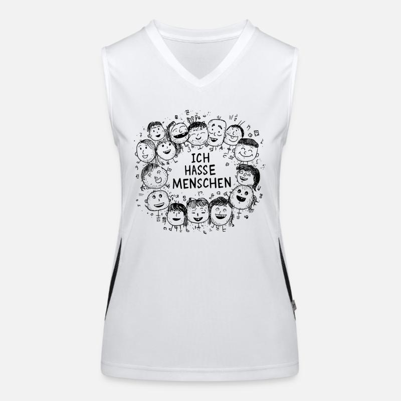 I hate people Women's Functional Contrast Tank Top