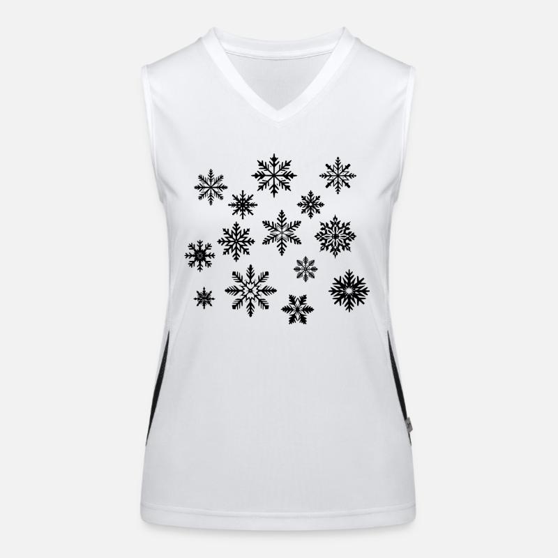 Schneeflocken Funktionelles Kontrast-Tank Top für Frauen