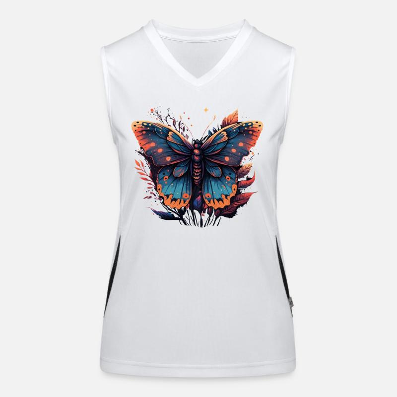 Papillon violet Débardeur respirant contrasté Femme