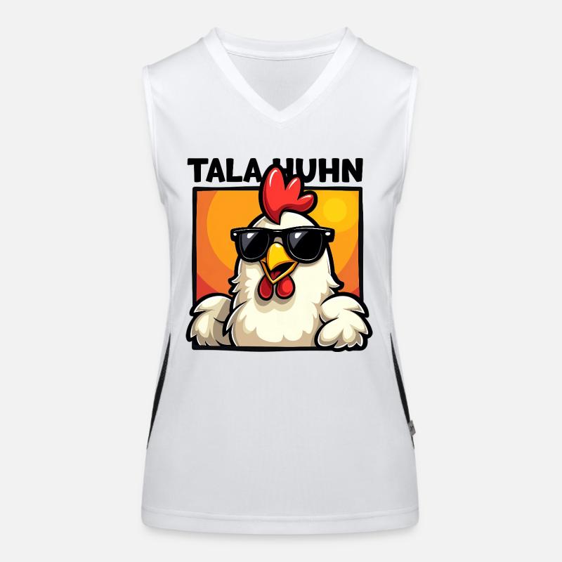 TALAHUHN Funny Saying Meme German Rap Carnival Women's Functional Contrast Tank Top