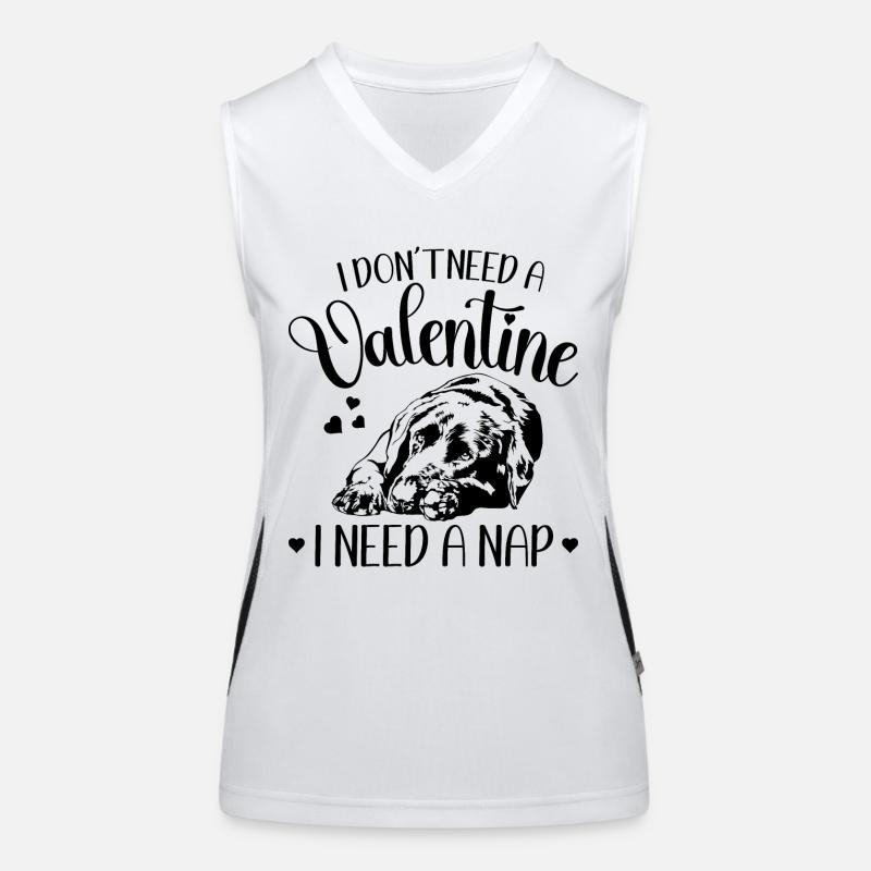 Labrador Valentinstag Hunde Hund Labbi Wilsigns Funktionelles Kontrast-Tank Top für Frauen
