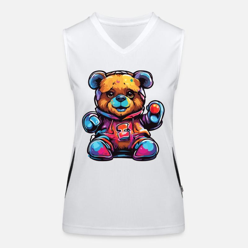Teddy Bear / Cuddly Toy / Stuffed Animal / Gift Idea Women's Functional Contrast Tank Top