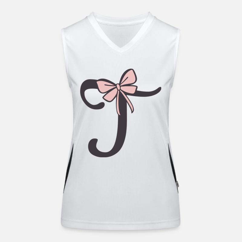 Ruban Lettre T Initiale Débardeur respirant contrasté Femme