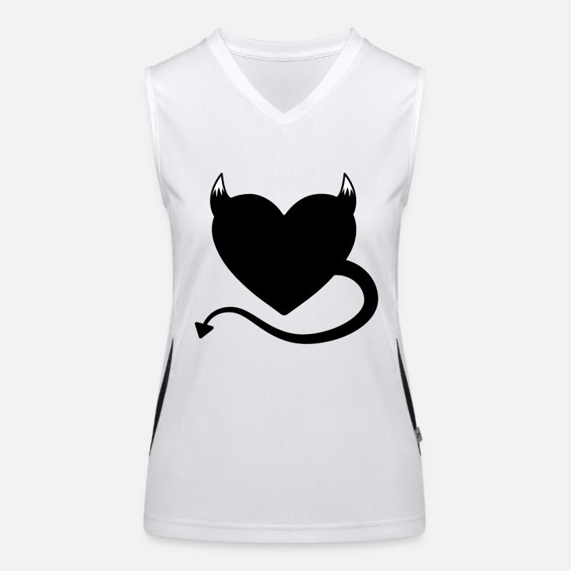 Devil Heart Black Women's Functional Contrast Tank Top