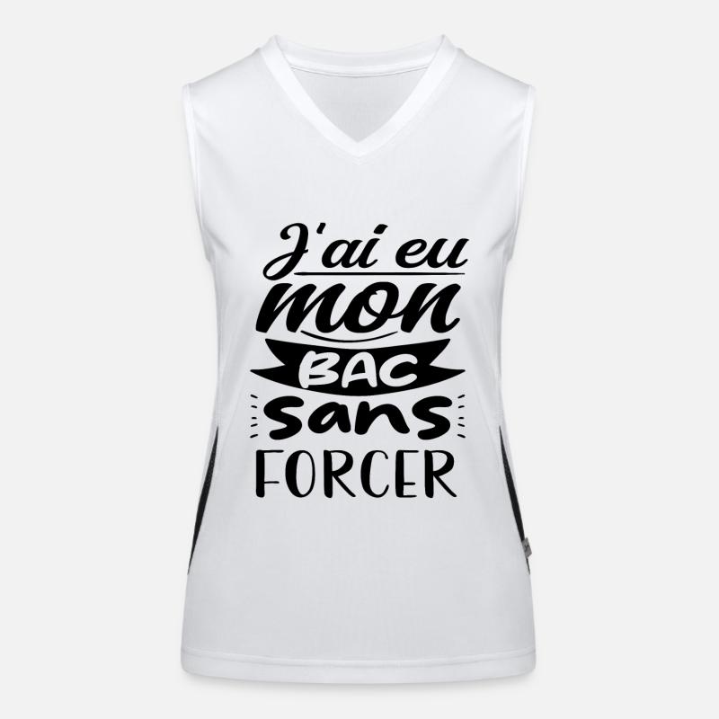 j'ai eu mon bac sans forcer Débardeur respirant contrasté Femme
