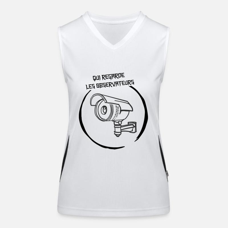 Observer, Regarder, Agir... Débardeur respirant contrasté Femme