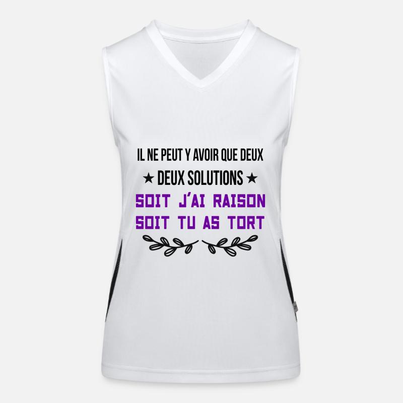 Soit j'ai Raison Soit J'ai Tort Débardeur respirant contrasté Femme