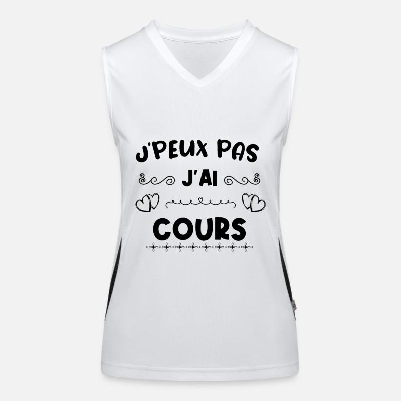 je peux pas j ai cours Débardeur respirant contrasté Femme