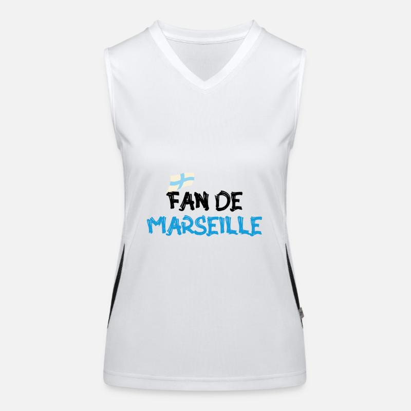 Fan de Marseille Débardeur respirant contrasté Femme
