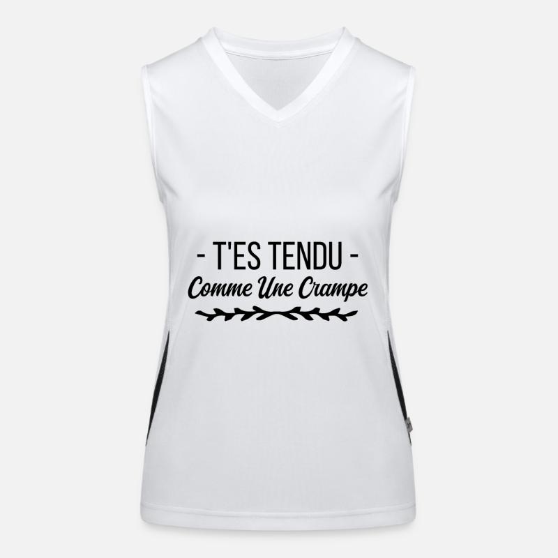 T es tendu comme une crampe Débardeur respirant contrasté Femme