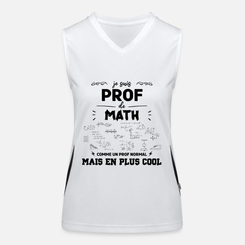 je suis prof de maths Débardeur respirant contrasté Femme