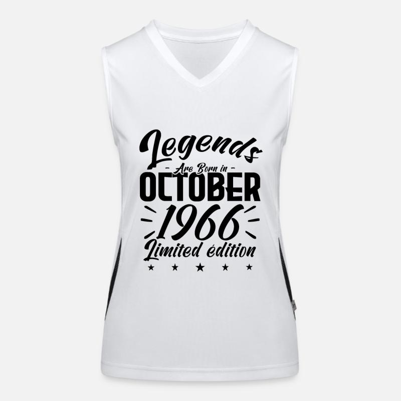 LEGENDS ARE BORN IN OCTOBER 1966 anniversary gift Débardeur respirant contrasté Femme