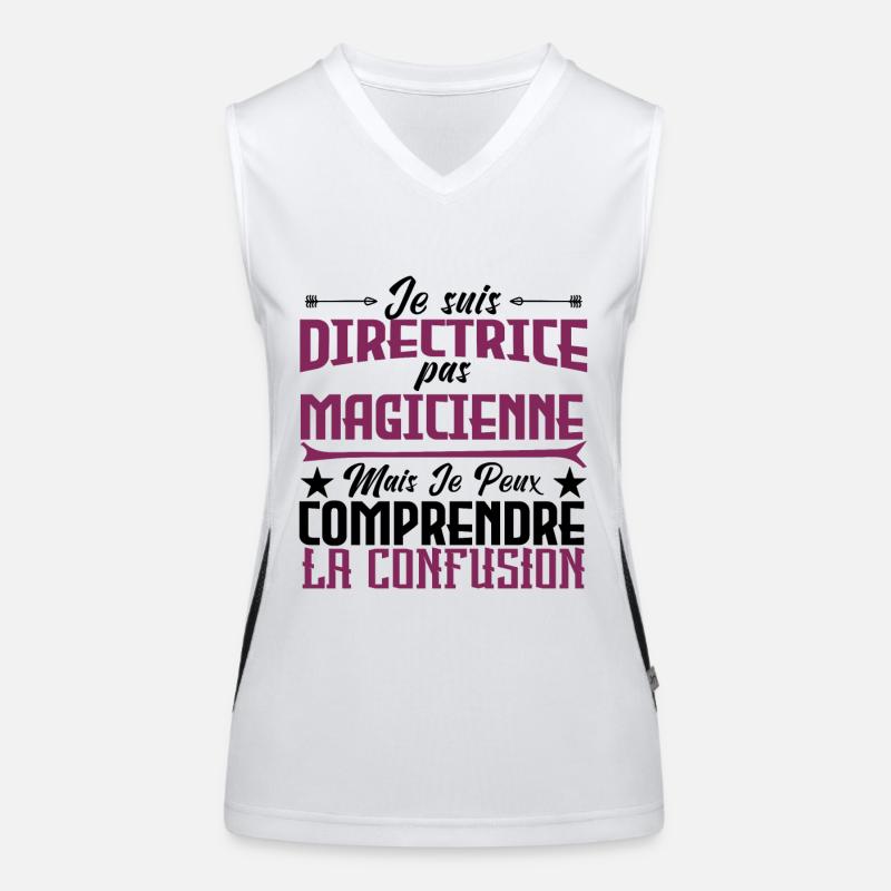 je suis Directrice pas magicien Débardeur respirant contrasté Femme