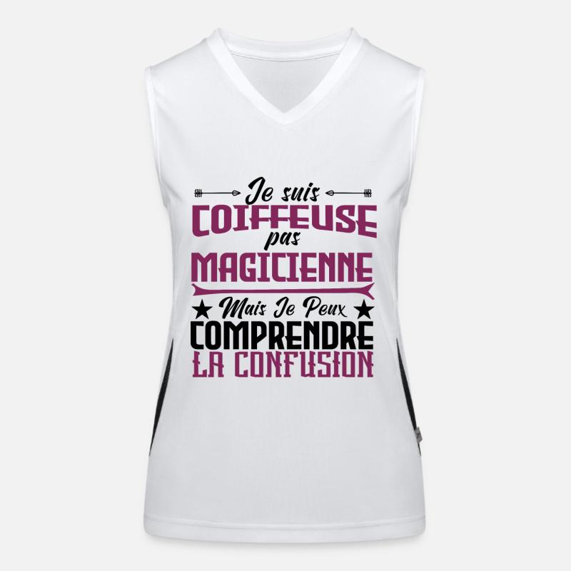 je suis Coiffeuse pas magicienne Débardeur respirant contrasté Femme