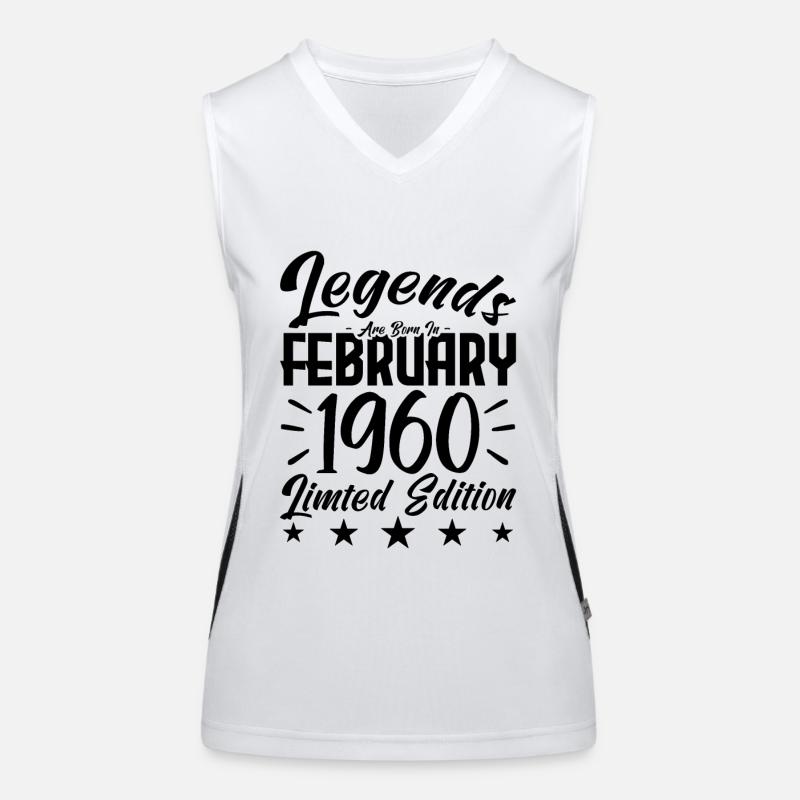 Geboren 1960. Geburtstagsgeschenk. Funktionelles Kontrast-Tank Top für Frauen