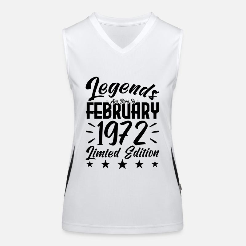 Geboren 1972. Geburtstagsgeschenk. Funktionelles Kontrast-Tank Top für Frauen