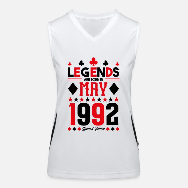 Geburtstagsgeschenk Mai 1992. Kartenspiele . Mai Funktionelles Kontrast-Tank Top für Frauen