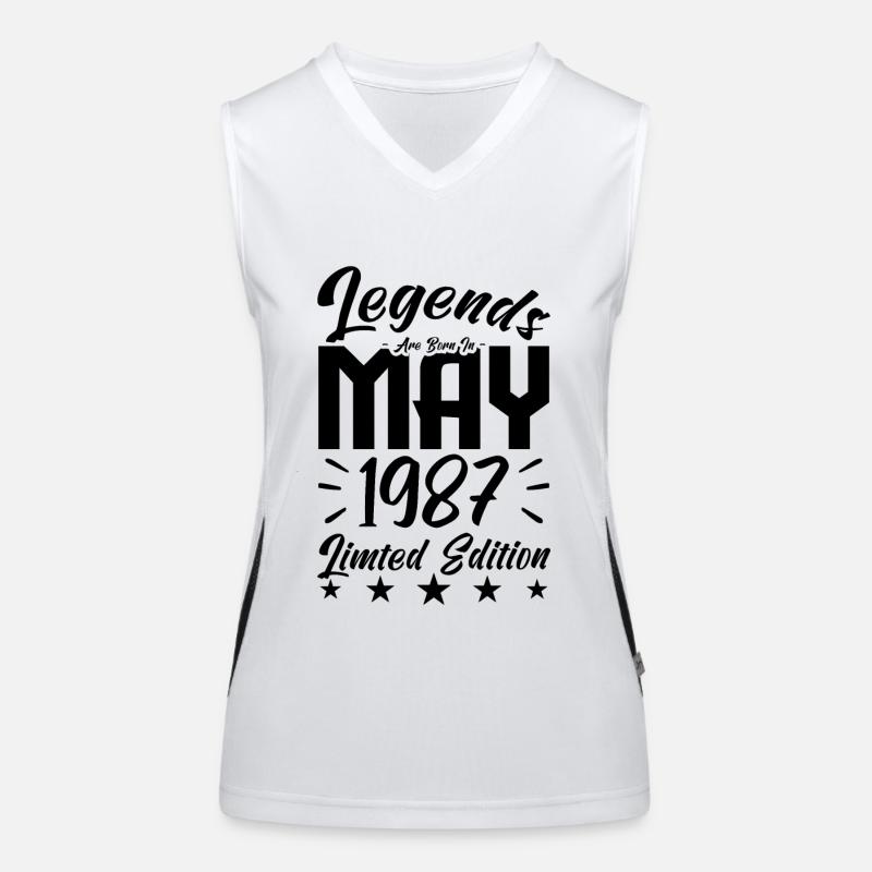 Geboren Mai 1987 Geburtstagsgeschenk 1987. Funktionelles Kontrast-Tank Top für Frauen