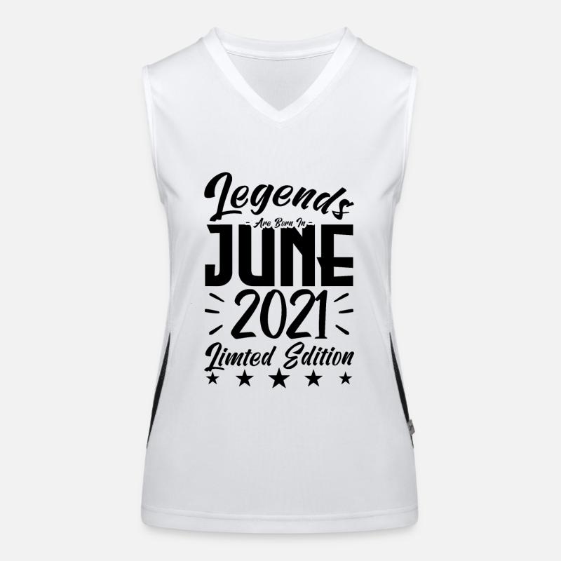 Geboren Juni 2021 Geburtstagsgeschenk 2021. Funktionelles Kontrast-Tank Top für Frauen