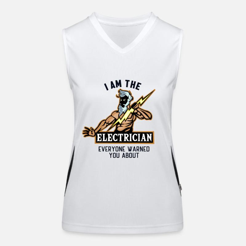 I am the Electrician Lineworker Wiremen Women's Functional Contrast Tank Top