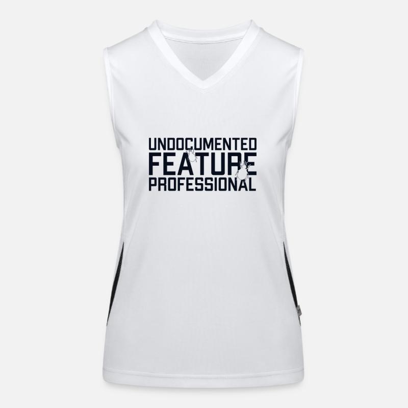 Undocumented Feature Professional Coder Software Women's Functional Contrast Tank Top