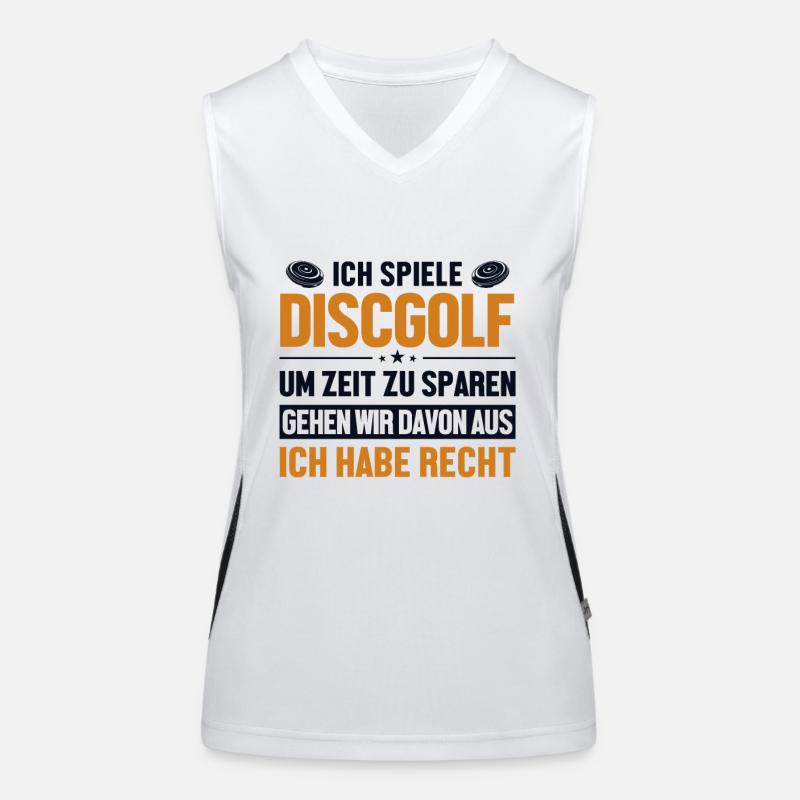 Discgolfer hat immer Recht Korb Scheibe Disc Funktionelles Kontrast-Tank Top für Frauen