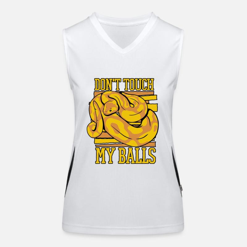 Don't Touch My Balls Schlange Python Banana Ball Funktionelles Kontrast-Tank Top für Frauen
