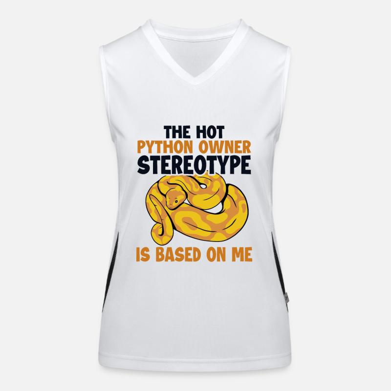 Hot Python Owner Stereotype Based On Me Banana Funktionelles Kontrast-Tank Top für Frauen
