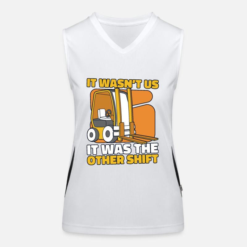 It Wasn't Us It Was The Other Shift Gabelstapler Funktionelles Kontrast-Tank Top für Frauen