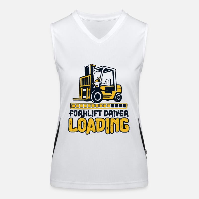 Forklift Driver Loading Gabelstaplerfahrer Funktionelles Kontrast-Tank Top für Frauen