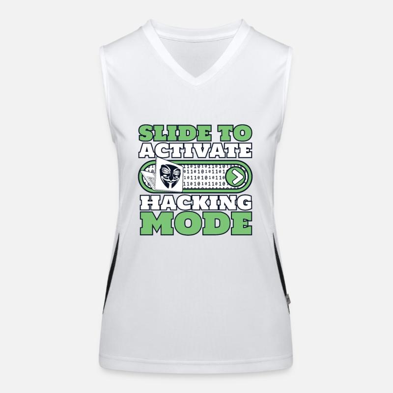 Slide To Activate Hacking Mode Phishing Sniffer Women's Functional Contrast Tank Top