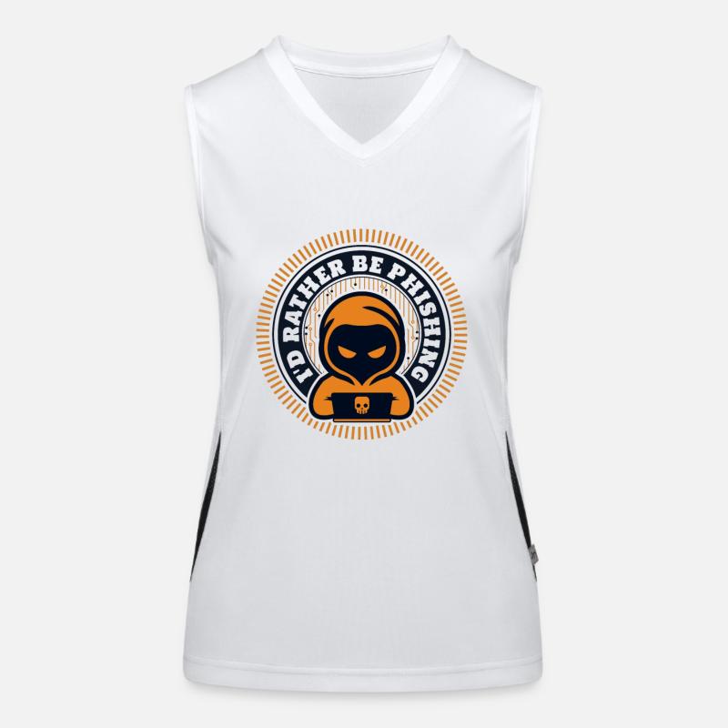 I'd Rather Be Phishing Sniffer Social Engineering Women's Functional Contrast Tank Top