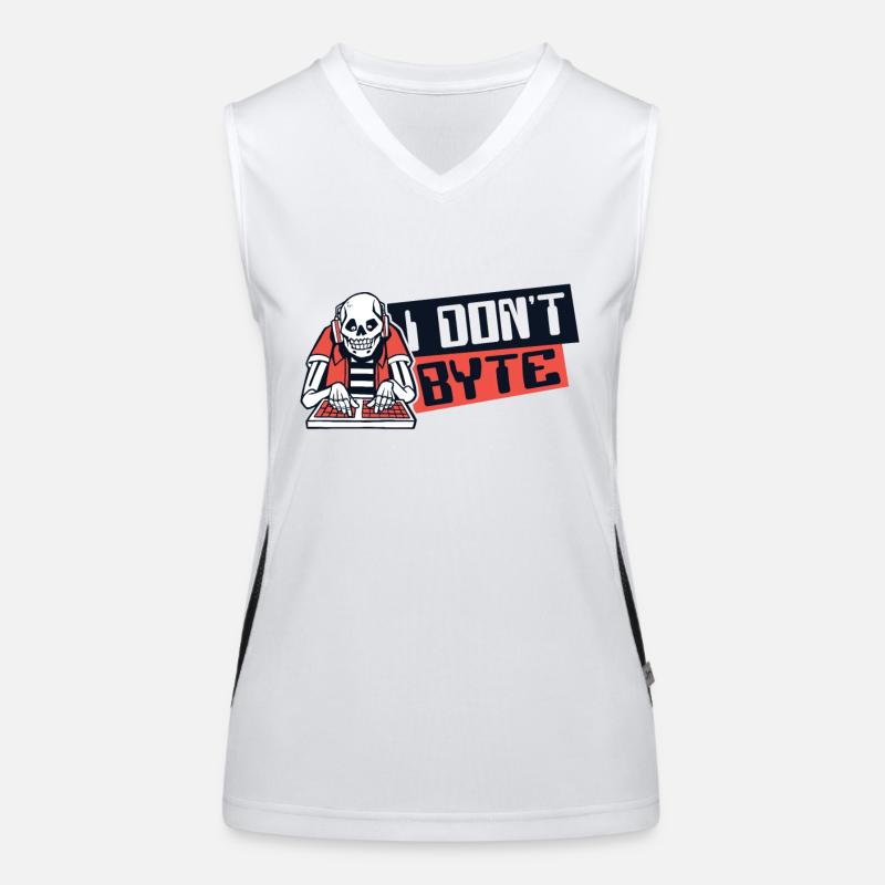 I Don't Byte Software Engineer Developer Coder Women's Functional Contrast Tank Top