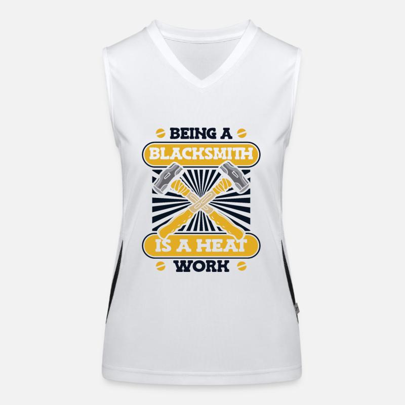 Being A Blacksmith Is A Heat Work Blacksmith Funktionelles Kontrast-Tank Top für Frauen