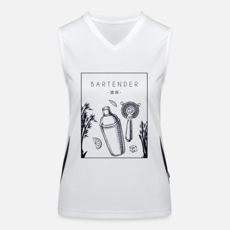 Bartender Chinese Hanzi Barmann Bartender Bardame Funktionelles Kontrast-Tank Top für Frauen