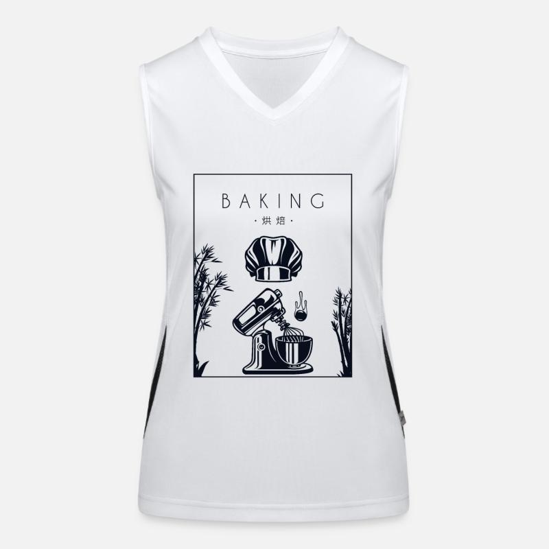 Baking Chinese Hanzi Hobbybäcker Bäckerei Funktionelles Kontrast-Tank Top für Frauen