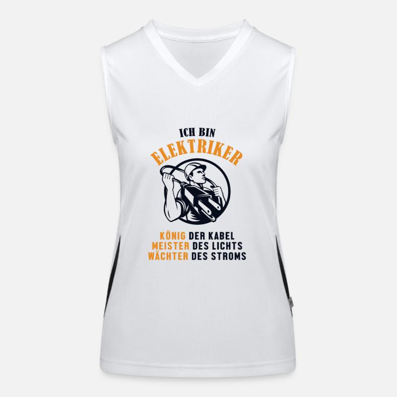 Ich bin Elektriker Elektrotechniker Elektroniker Funktionelles Kontrast-Tank Top für Frauen