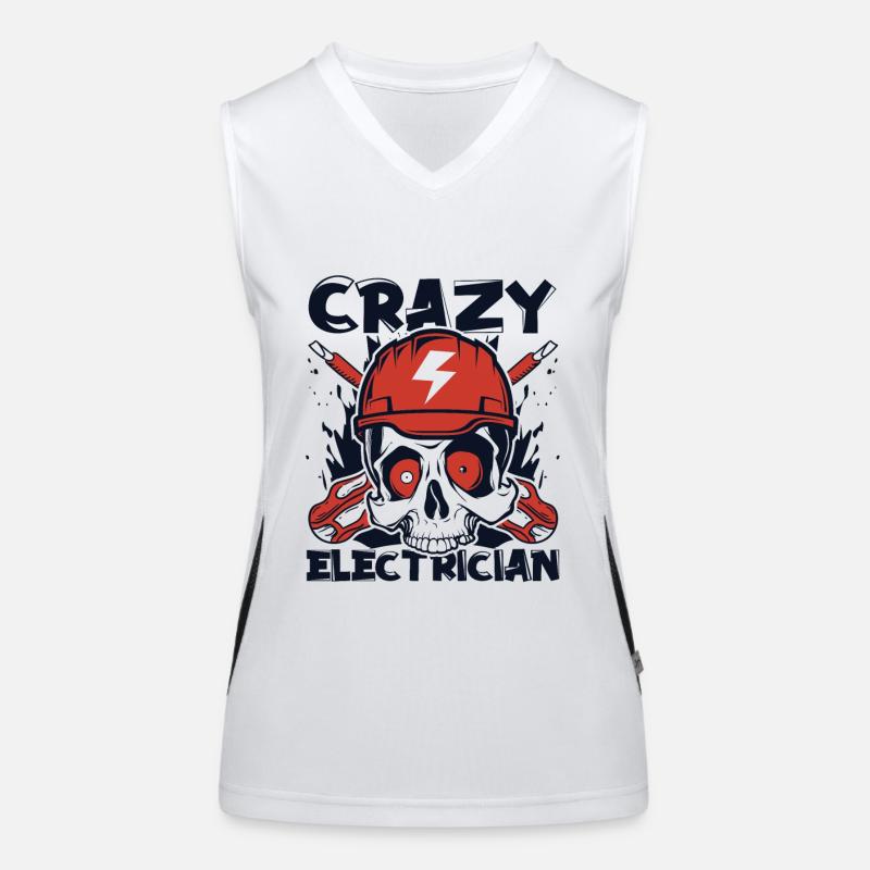 Crazy Electrician Electronics Technician Women's Functional Contrast Tank Top