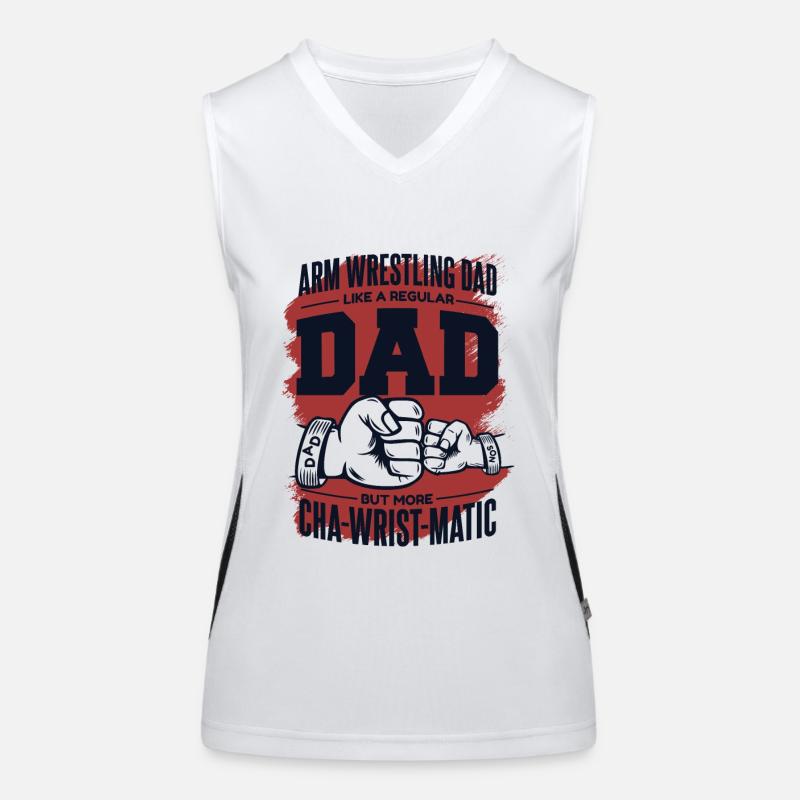 Arm Wrestling Dad Like A Regular Dad Exercise Arm Funktionelles Kontrast-Tank Top für Frauen
