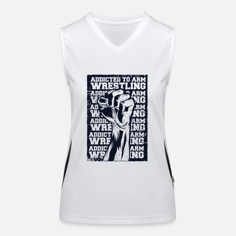 Accro aux techniques de bras de fer Bras d’exercice Débardeur respirant contrasté Femme