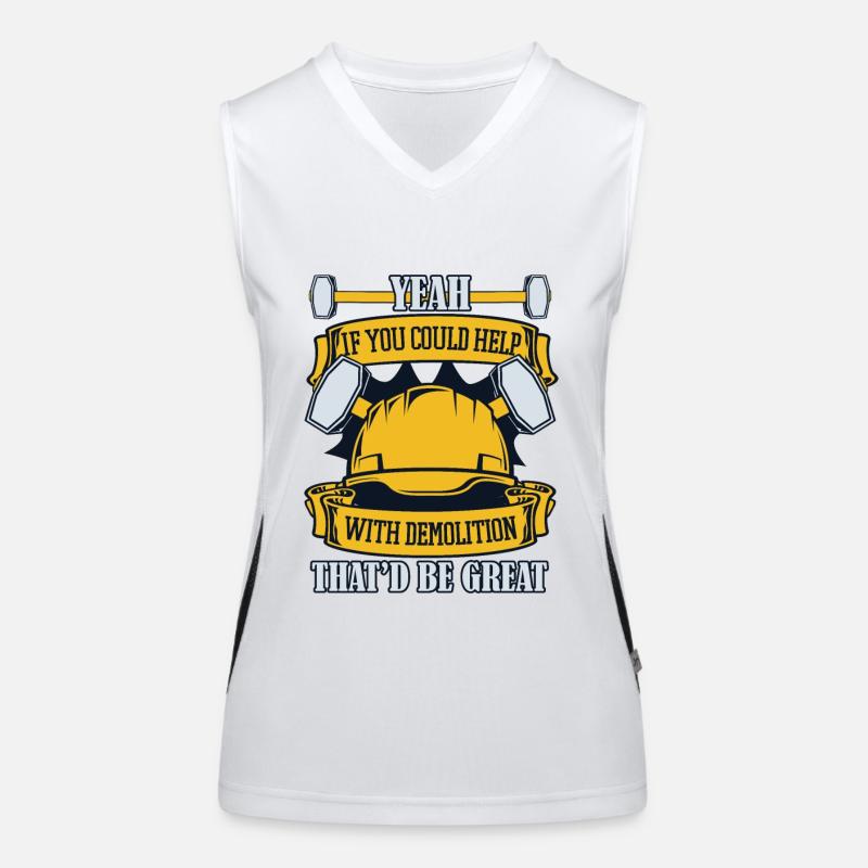 If You Could Help With Demolition Experts House Women's Functional Contrast Tank Top
