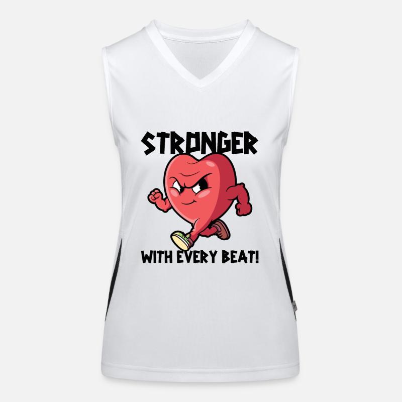 Stronger With Every Beat Pacemakers Open Heart Women's Functional Contrast Tank Top
