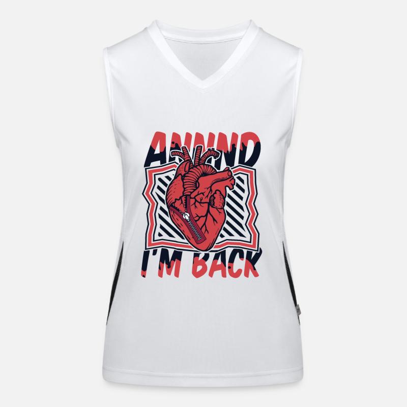 And I'm Back Transplant Pacemakers Open Heart Women's Functional Contrast Tank Top