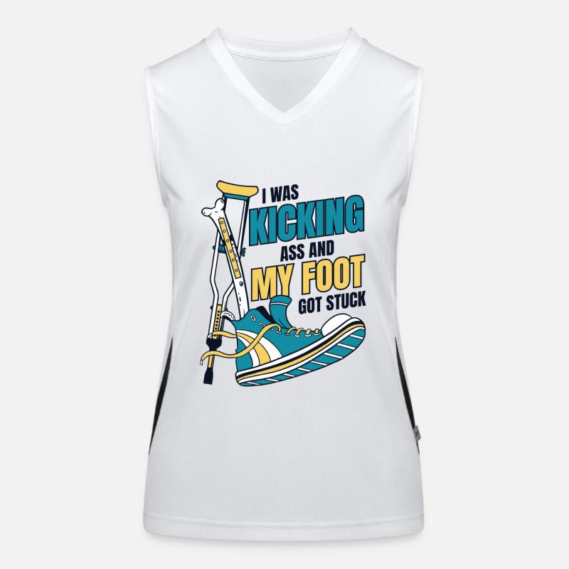 J’avais botté le cul os cassé os cassé os du doigt Débardeur respirant contrasté Femme