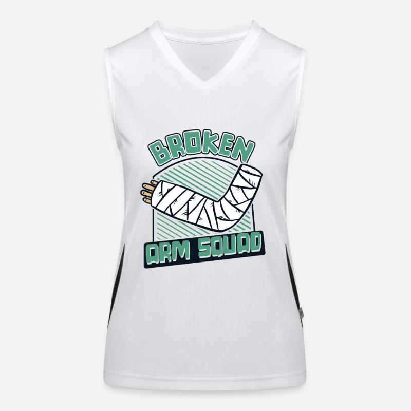 Broken Arm Squad Broken Arm Leg Broken Bone Bone Women's Functional Contrast Tank Top
