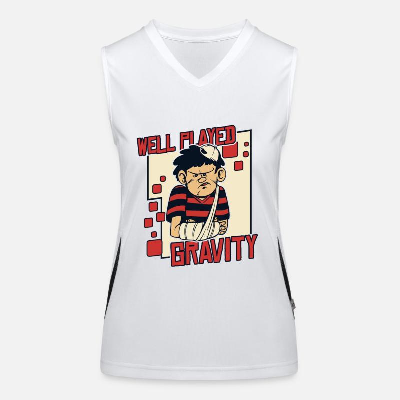 Well Played Gravity Broken Bone Broken Finger Women's Functional Contrast Tank Top