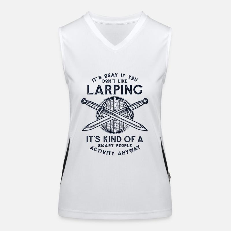 Smart People Activity LARPing Armor Weapons Women's Functional Contrast Tank Top