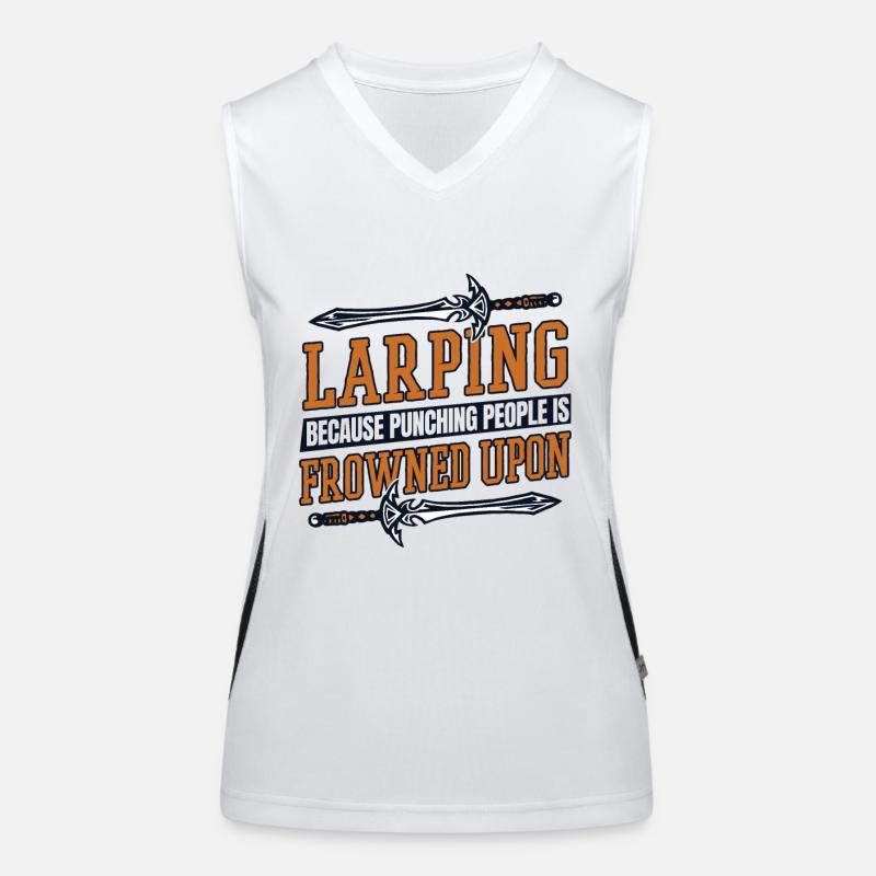 Because Punching People Is Frowned Upon LARPing Women's Functional Contrast Tank Top