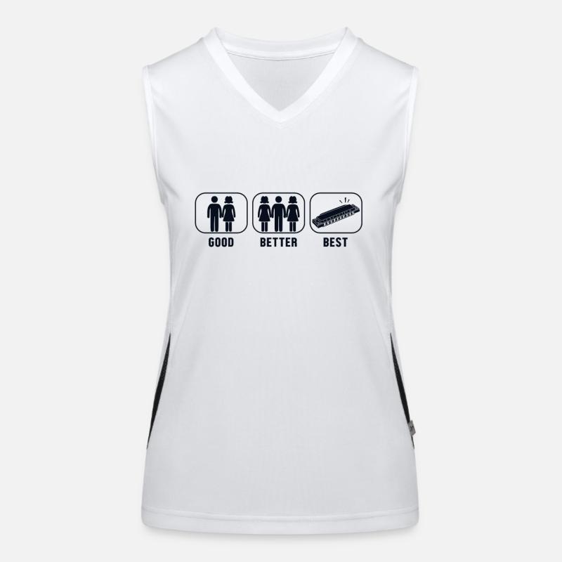 Gut Besser Besser Harmonika Harmonischer Harmoniker Funktionelles Kontrast-Tank Top für Frauen